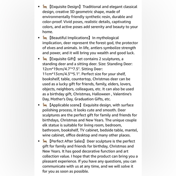 2 Pc Elk Deer Blue Holiday Decor Statues - Picture 10 of 12